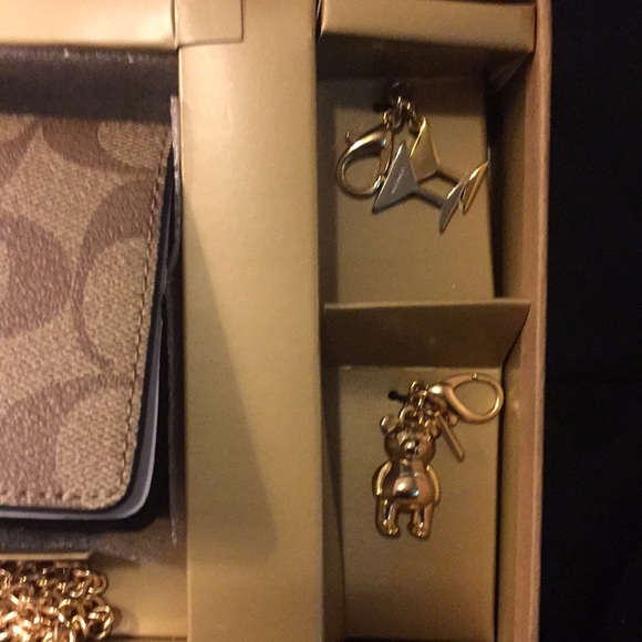 COACH -MINI WALLET ON A CHAIN IN SIGNATURE CANVAS - Picture 9 of 14